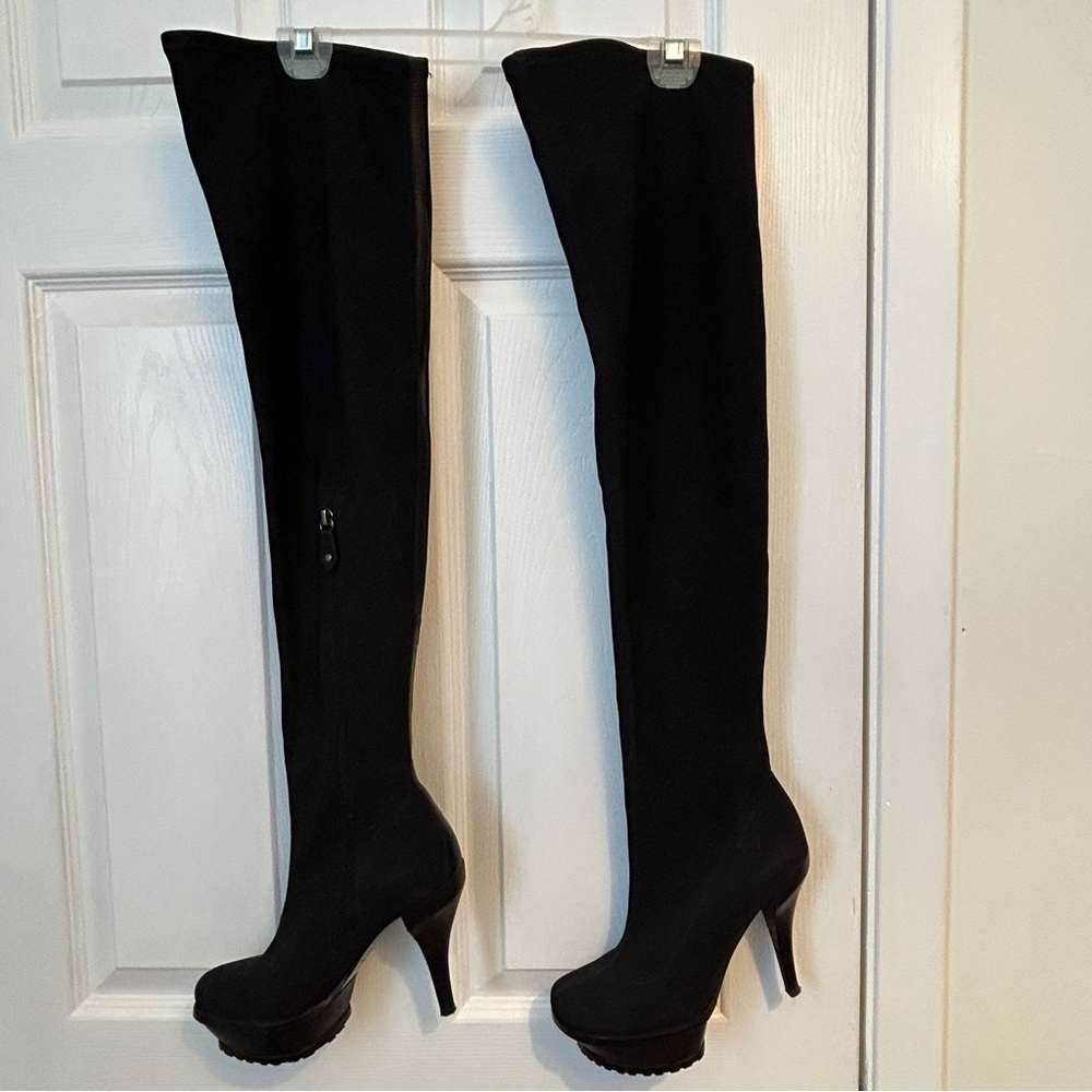 Women's Black Over-the-Knee High Heel Boots